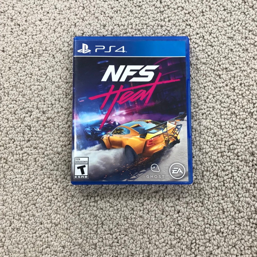 Need for Speed Heat NFS Sony PlayStation 4 PS4 EA Ghost Games Racing Disc Case - Picture 1 of 4